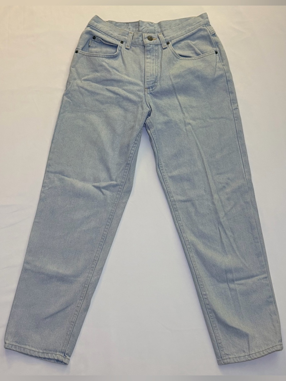 Vintage USA Lee Rider 90s Light Blue Wash Retro 100% Cotton Denim Size 30” Jeans